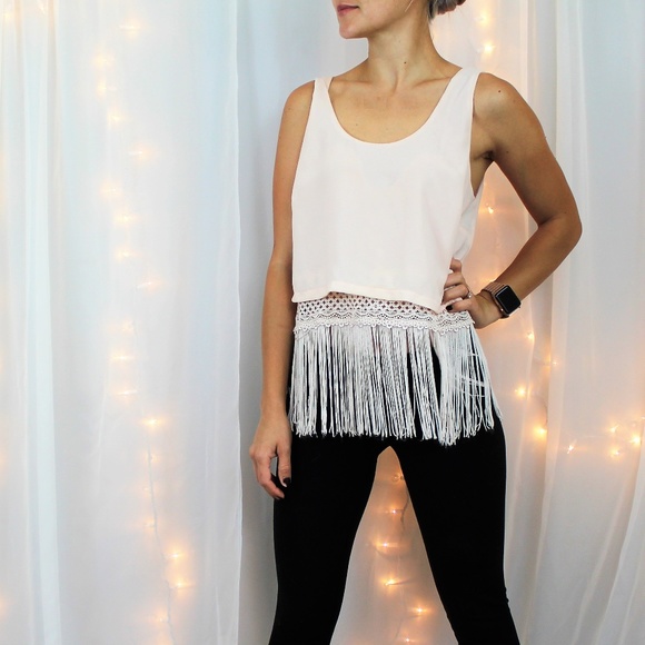 Astr Tops - 🎉HP-ASTR Blush Fringed Layered Camisole Tank